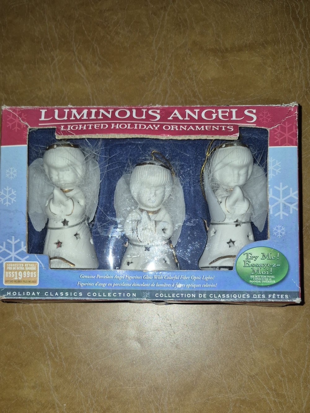 Vintage Holiday Classics Collection- Luminous Angels White Porcelain Set..new